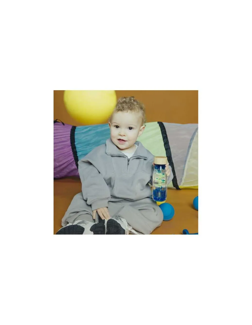 Petit Boum Bouteille sensorielle Move Spirale bleue - Hot