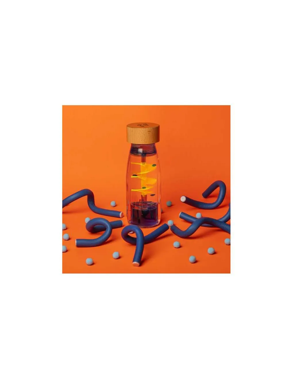 Petit Boum Bouteille sensorielle Move Spirale bleue - Hot