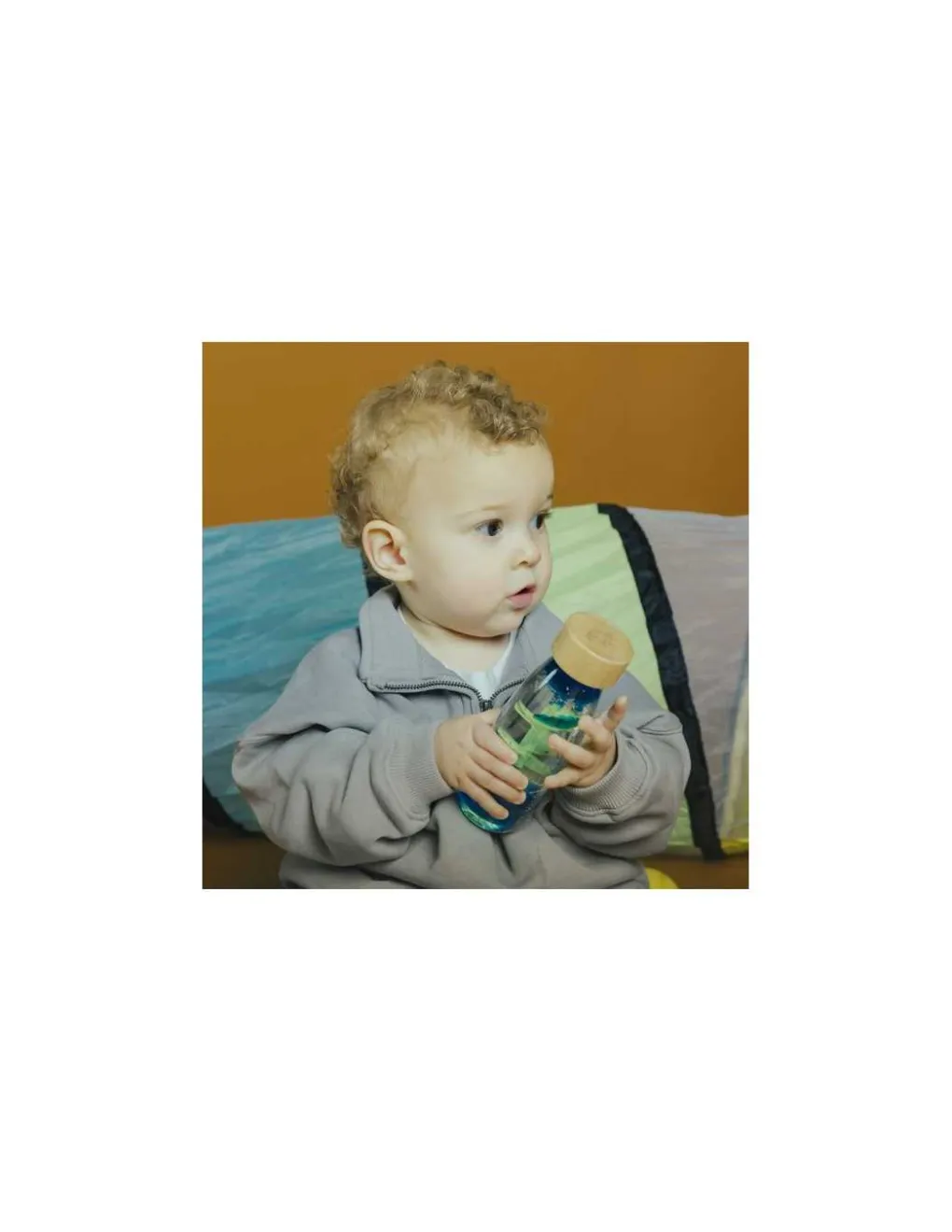 Petit Boum Bouteille sensorielle Move Spirale bleue - Hot