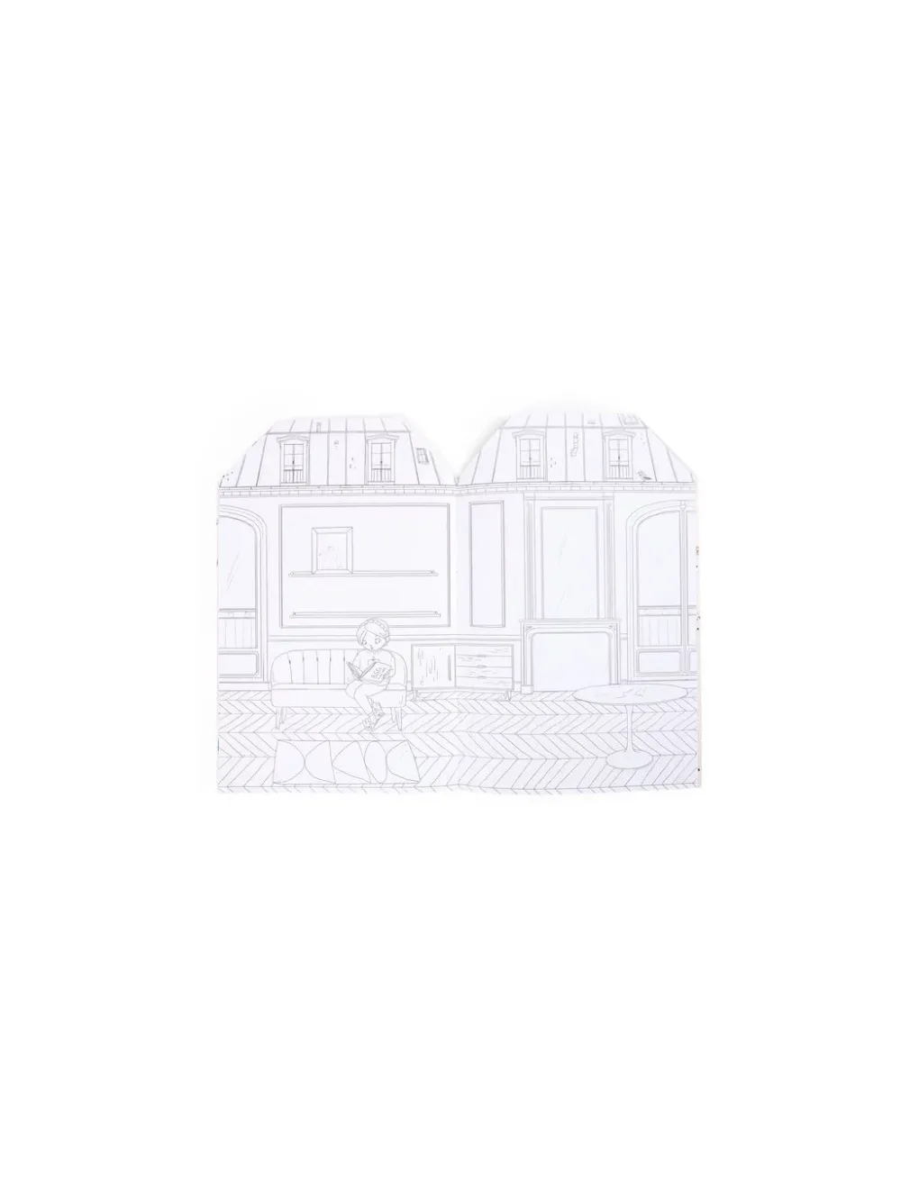 Moulin Roty Cahier de coloriage et stickers Les Parisiennes - Discount
