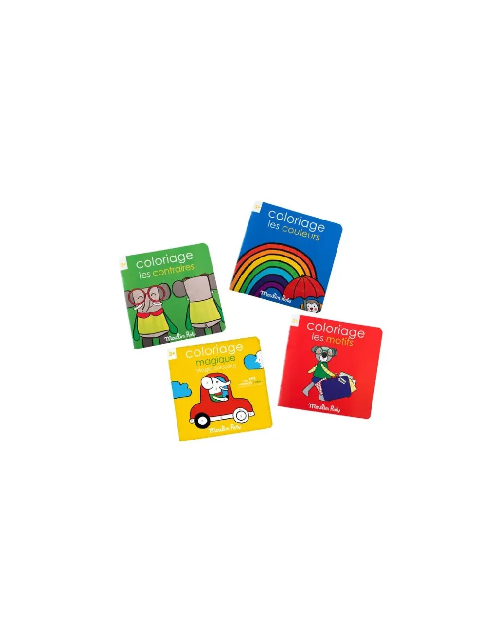 Moulin Roty Cahier de coloriage les contraires les Popipop - Discount