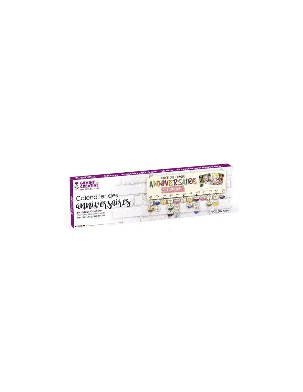 Graine Creative Calendrier des anniversaires en bois - Graine créative Outlet