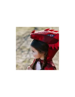 Great Pretenders Cape de dragon rouge irisé 4-6 ans - New