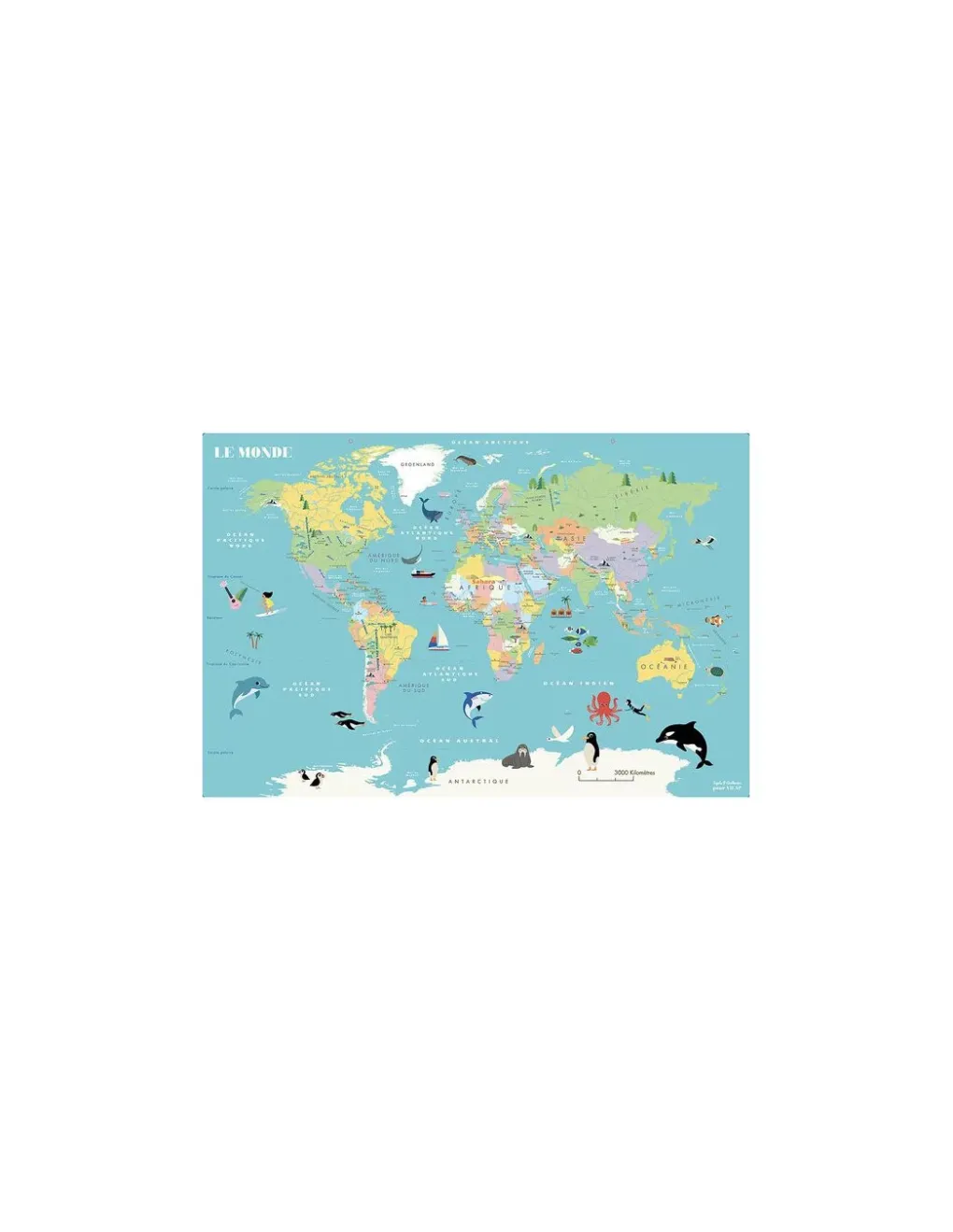Vilac Carte du Monde magnétique Ingela P. Arrhenius - Discount