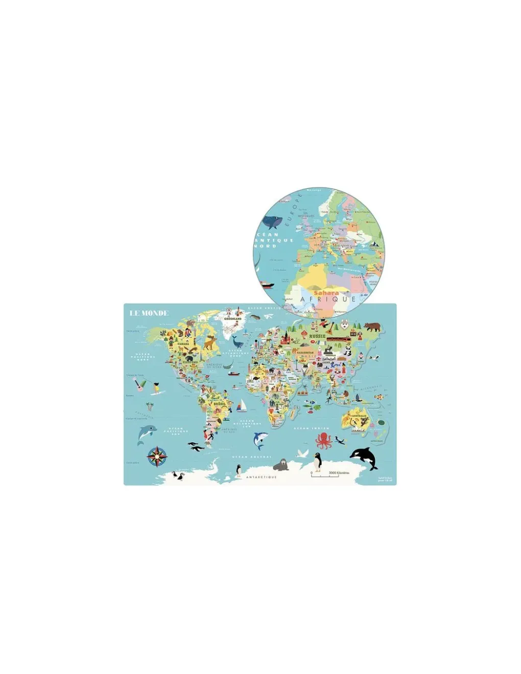 Vilac Carte du Monde magnétique Ingela P. Arrhenius - Discount