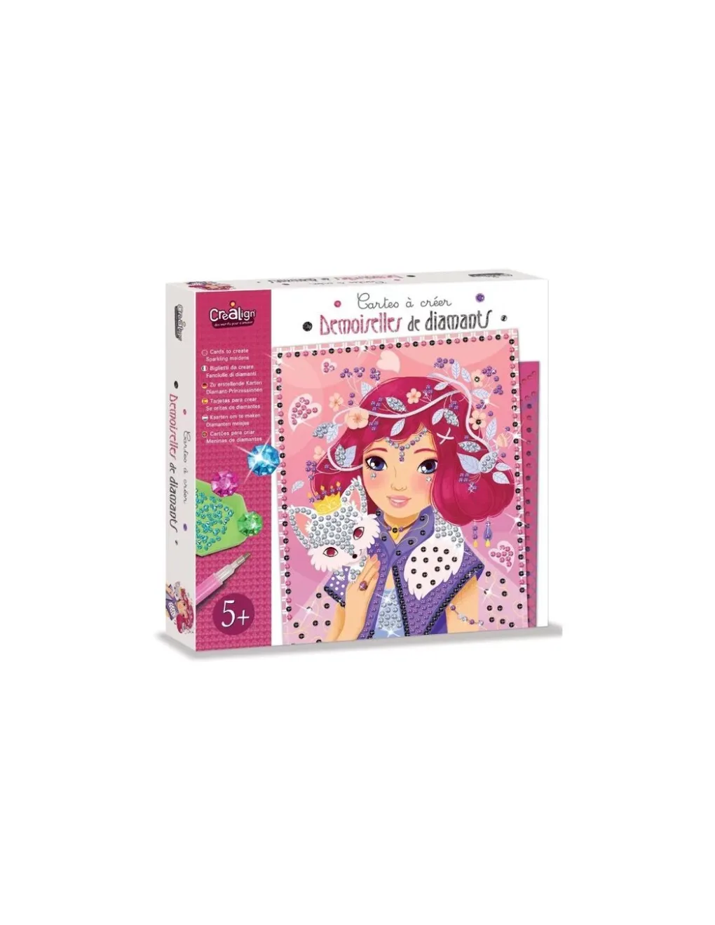 Crea Lign’ Cartes à créer demoiselles de diamants - CréaLign' Discount