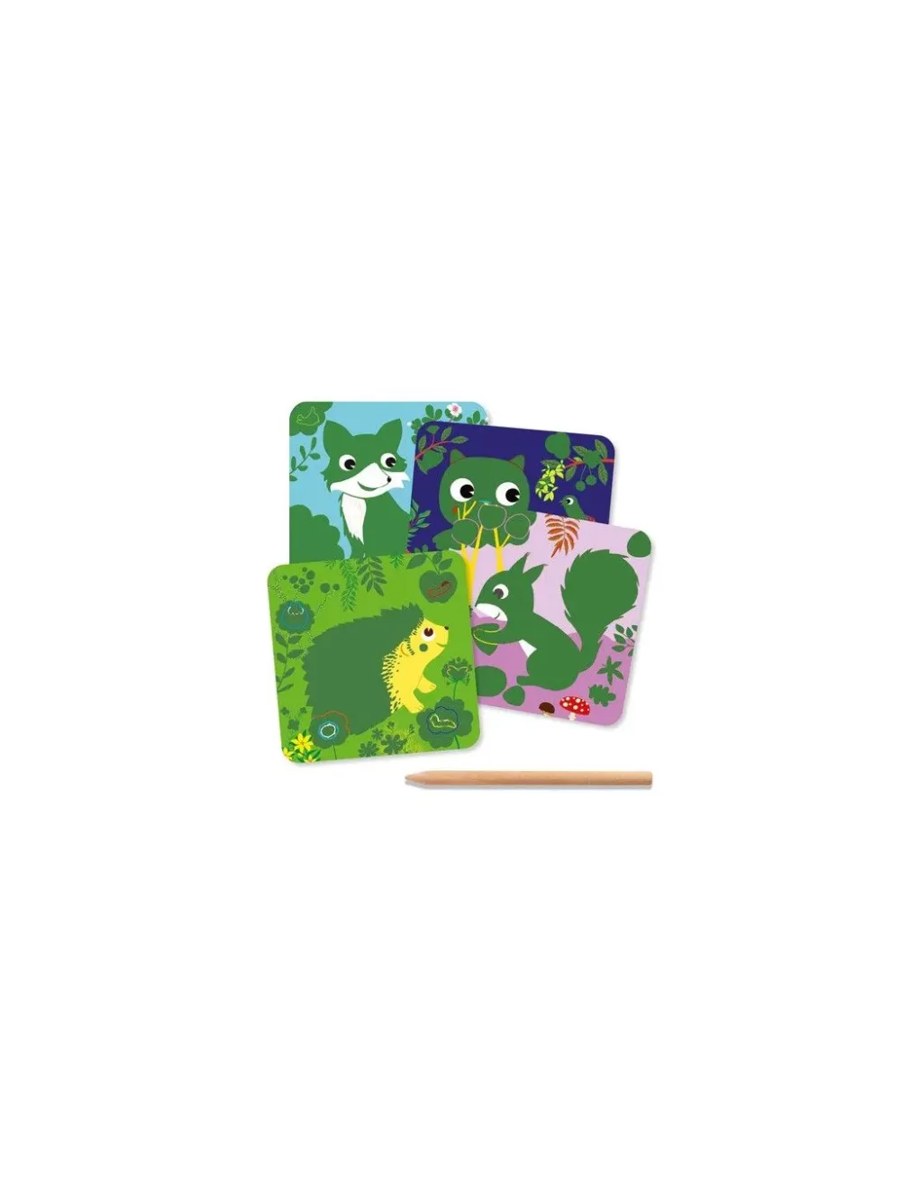 Djeco Cartes à gratter petites bêtes - Outlet