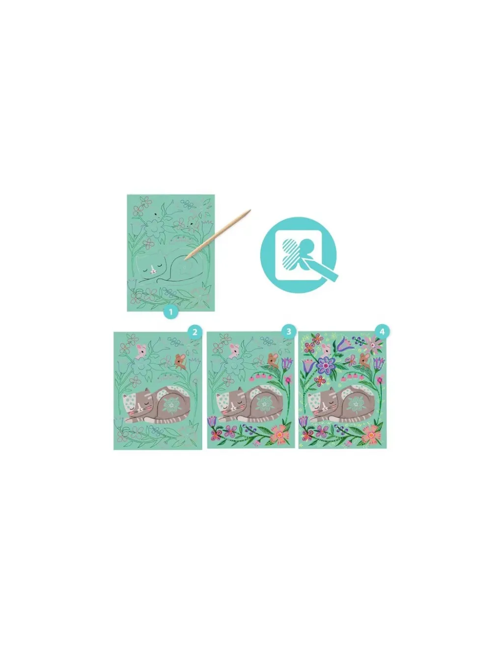 Djeco Cartes à gratter Rencontres - Discount