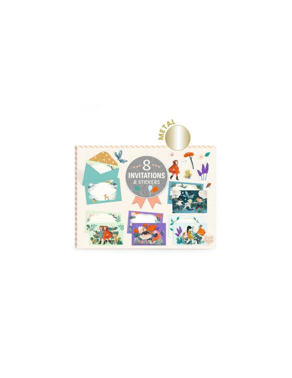 Lovely Paper by Djeco Cartes d'invitation Copines du jardin - Djeco New