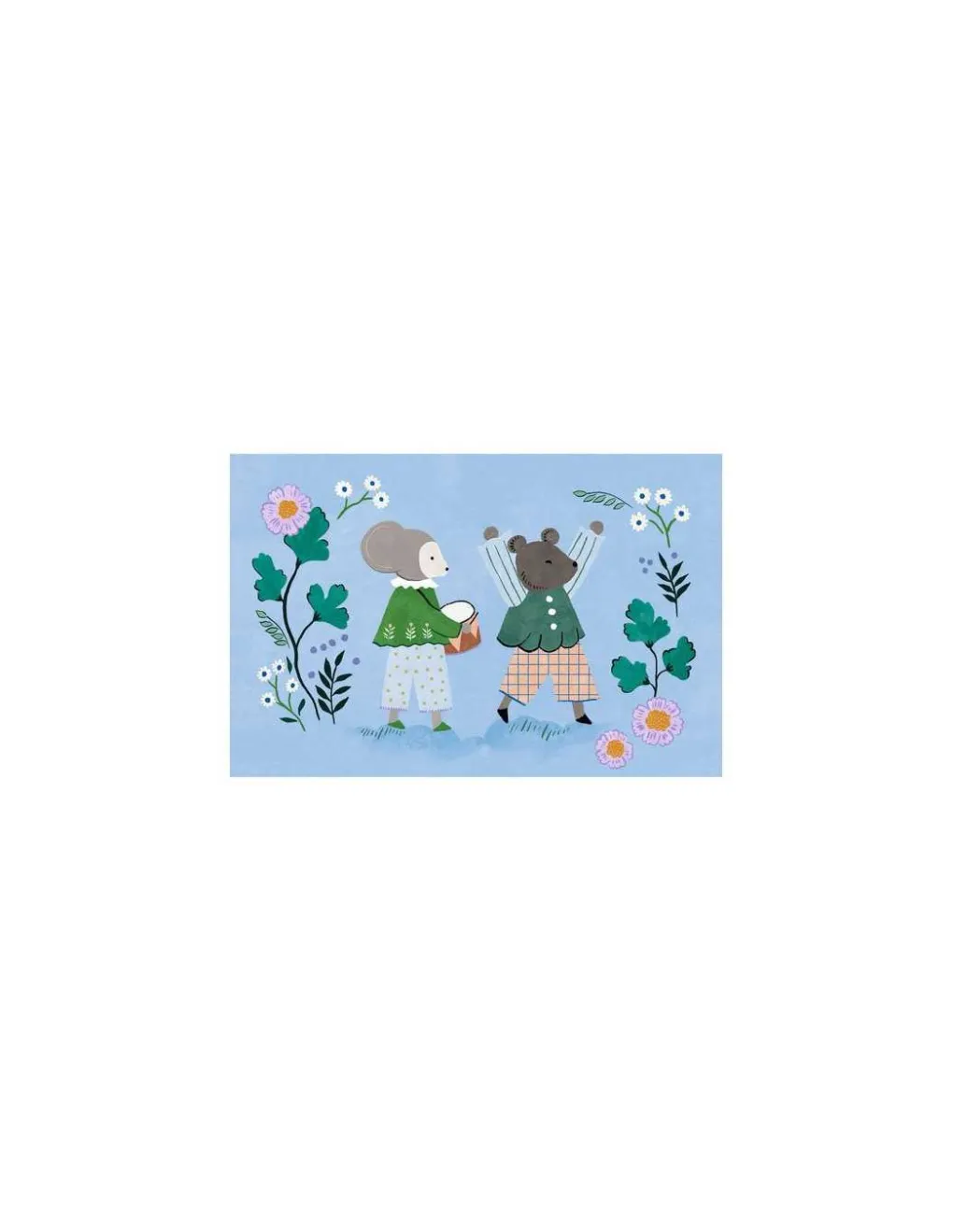 Lovely Paper by Djeco Cartes d'invitation Fanfare des animaux - Djeco Hot