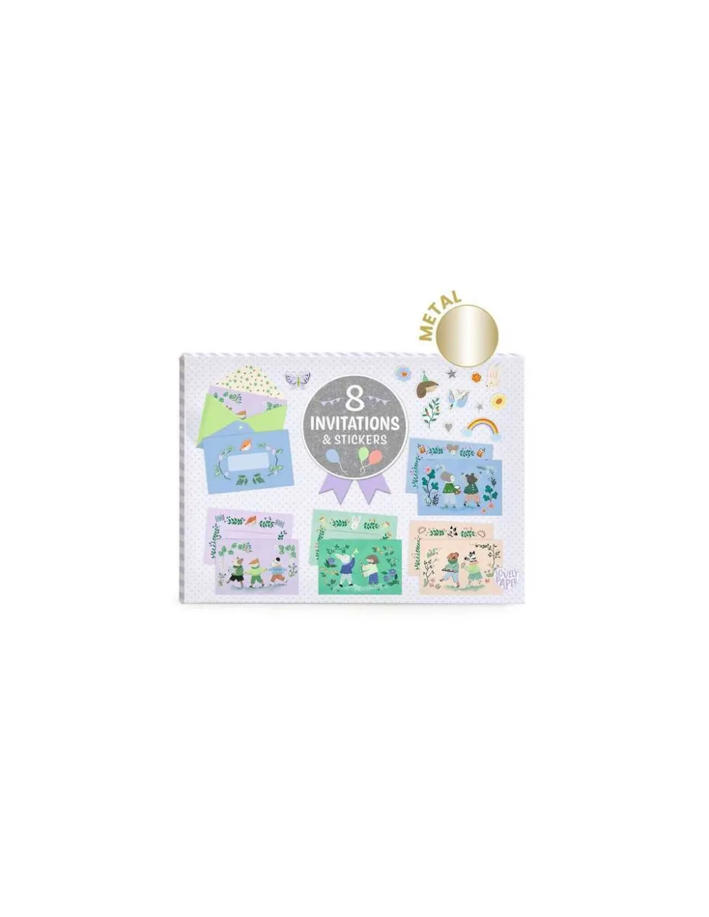 Lovely Paper by Djeco Cartes d'invitation Fanfare des animaux - Djeco Hot