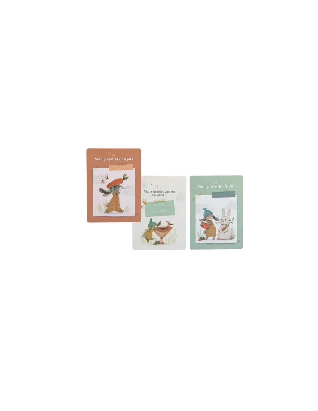 Moulin Roty Cartes Mes 12 premiers mois Trois Petits Lapins - Hot