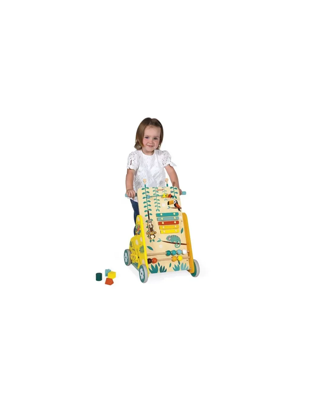 Janod Chariot de marche multi activités Tropik - Hot