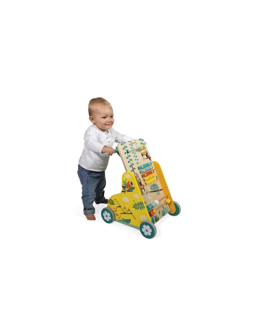 Janod Chariot de marche multi activités Tropik - Hot