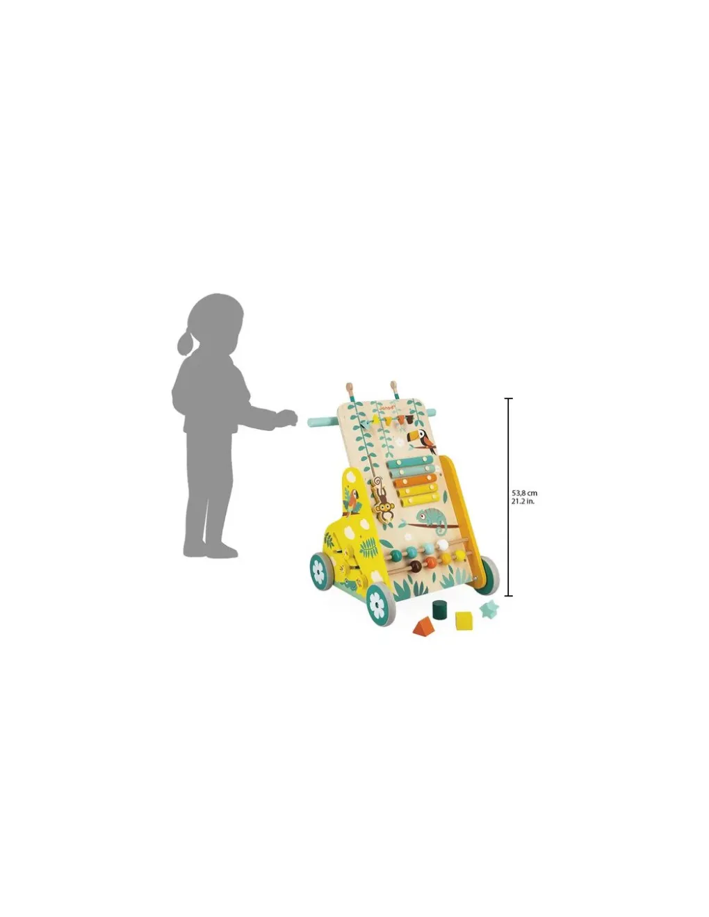 Janod Chariot de marche multi activités Tropik - Hot