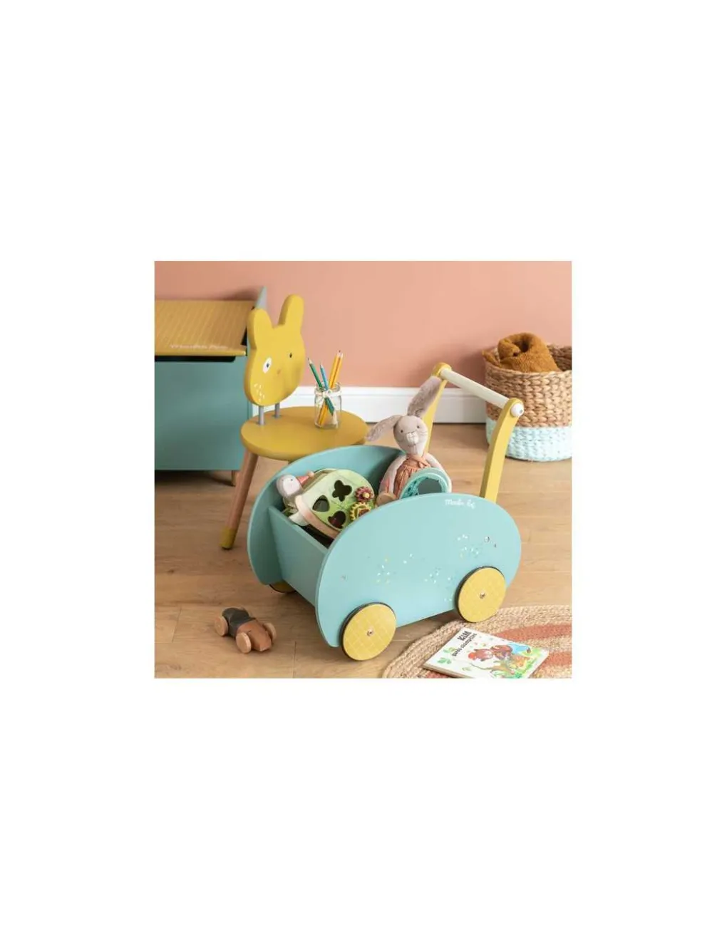 Moulin Roty Chariot de marche Trois petits lapins - Discount
