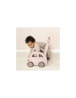Little Dutch Chariot de marche voiture en bois Rose - Online