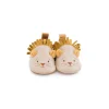 Moulin Roty Chaussons cuir lion beige Sous mon baobab 18/24 m - New
