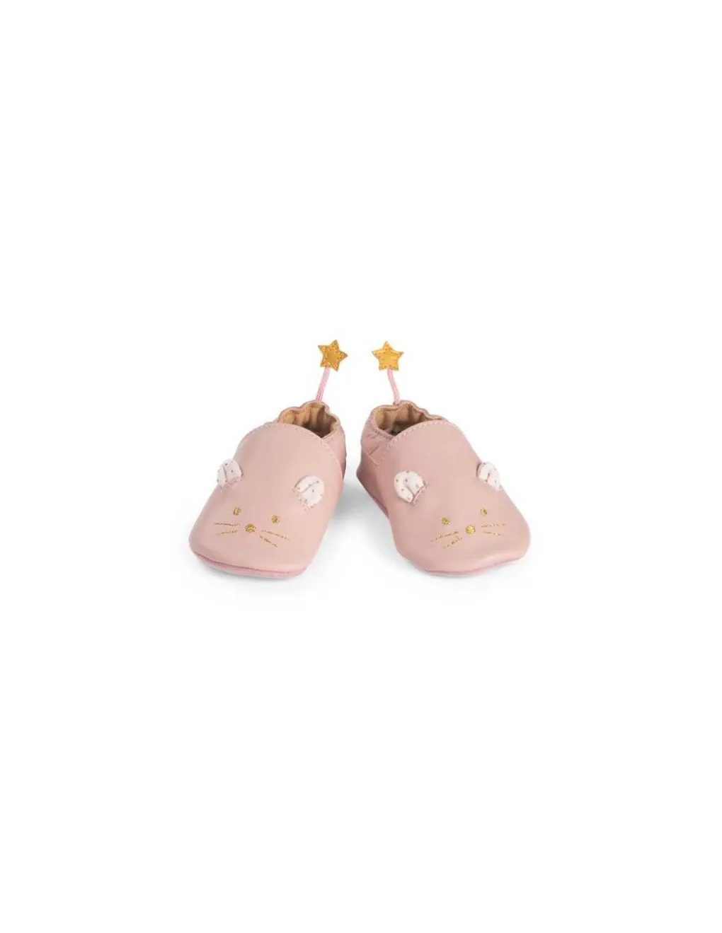 Moulin Roty Chaussons cuir souris rose La petite école de danse 18/24 m - Hot