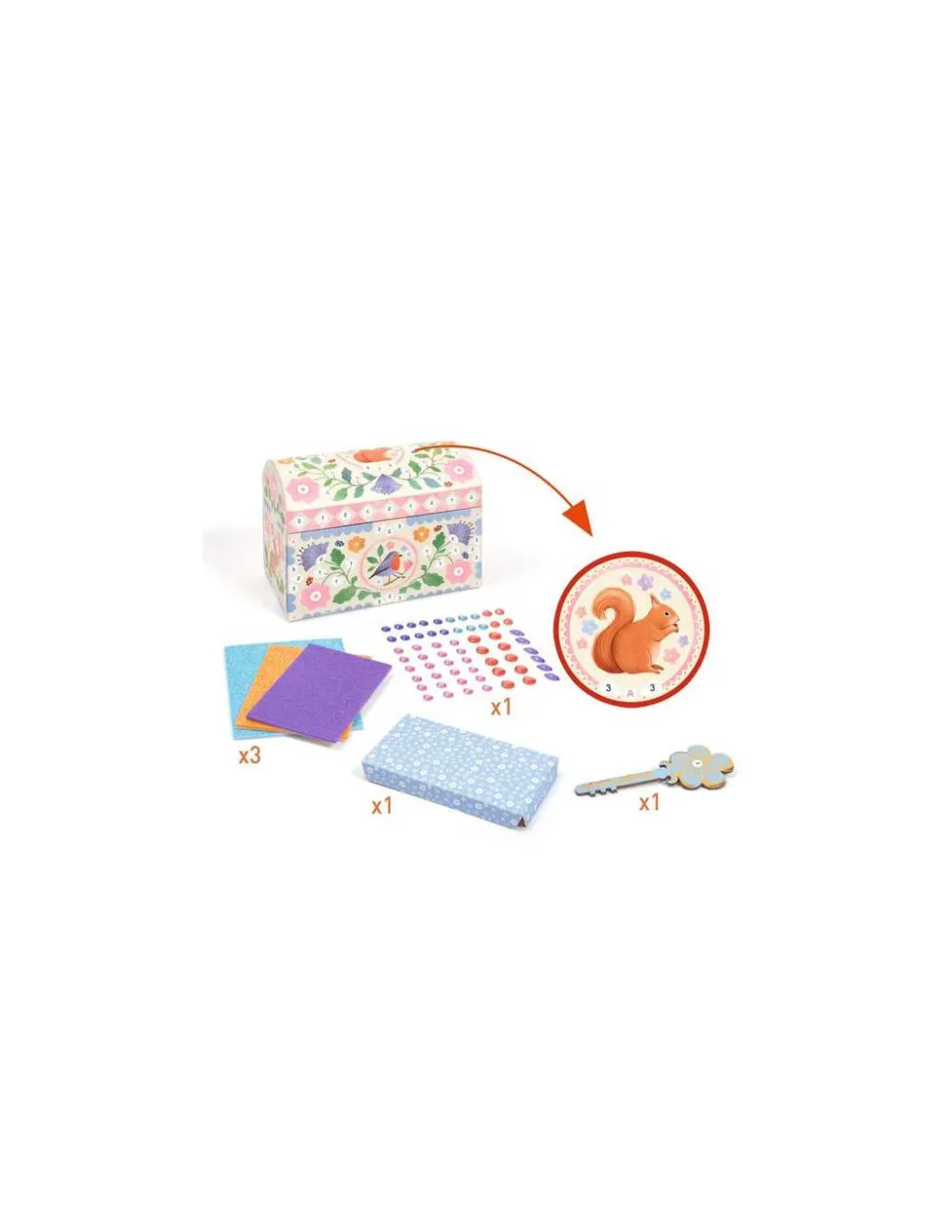 Djeco Coffre à décorer Précieux trésors - Do it Yourself - Sale