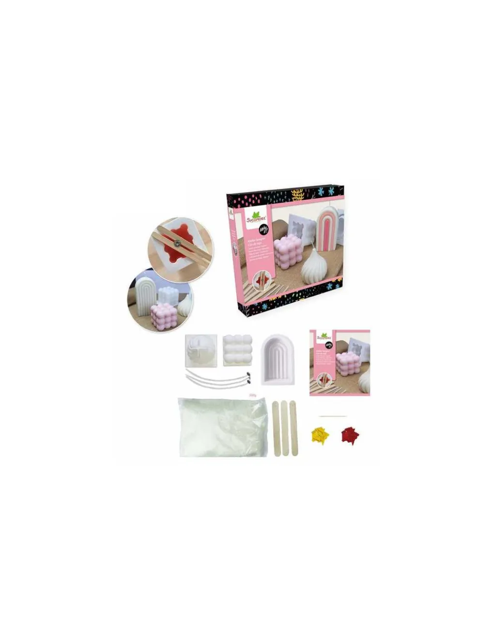Sycomore Coffret 5 bougies cire de soja - Hot