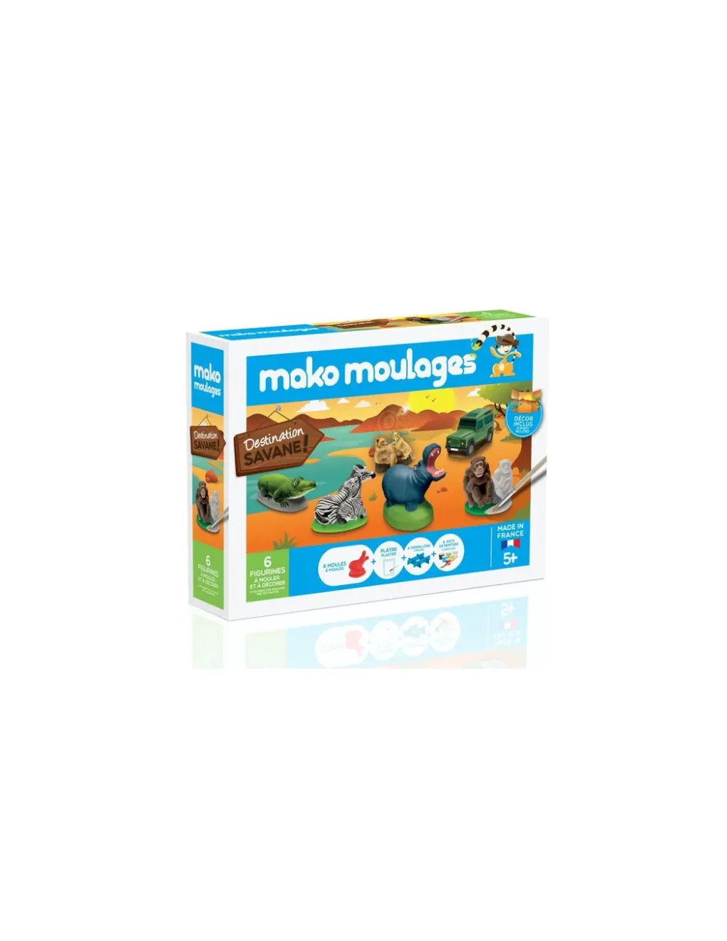 Mako creations Coffret 6 moules destination savane - Mako moulages New