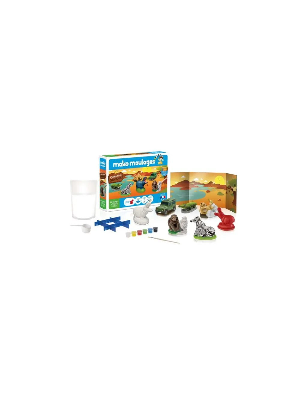 Mako creations Coffret 6 moules destination savane - Mako moulages New