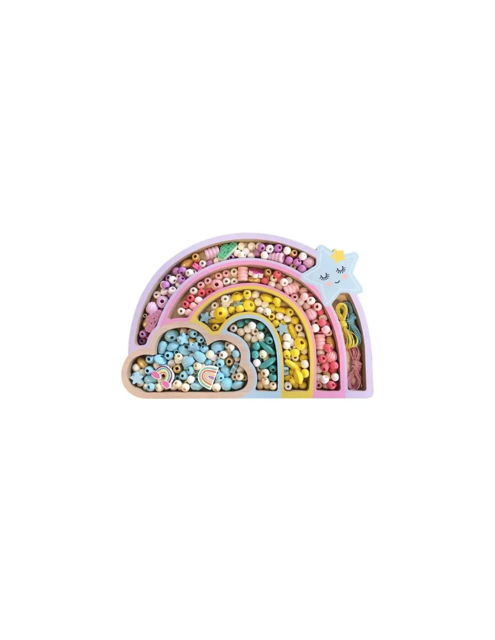 Sycomore Coffret arc en ciel 400 perles en bois - Online