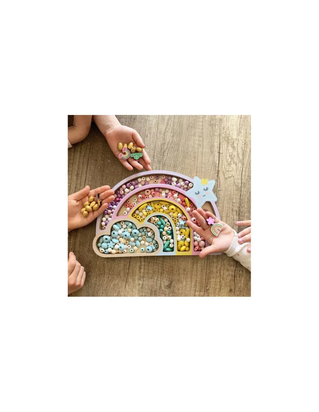 Sycomore Coffret arc en ciel 400 perles en bois - Online
