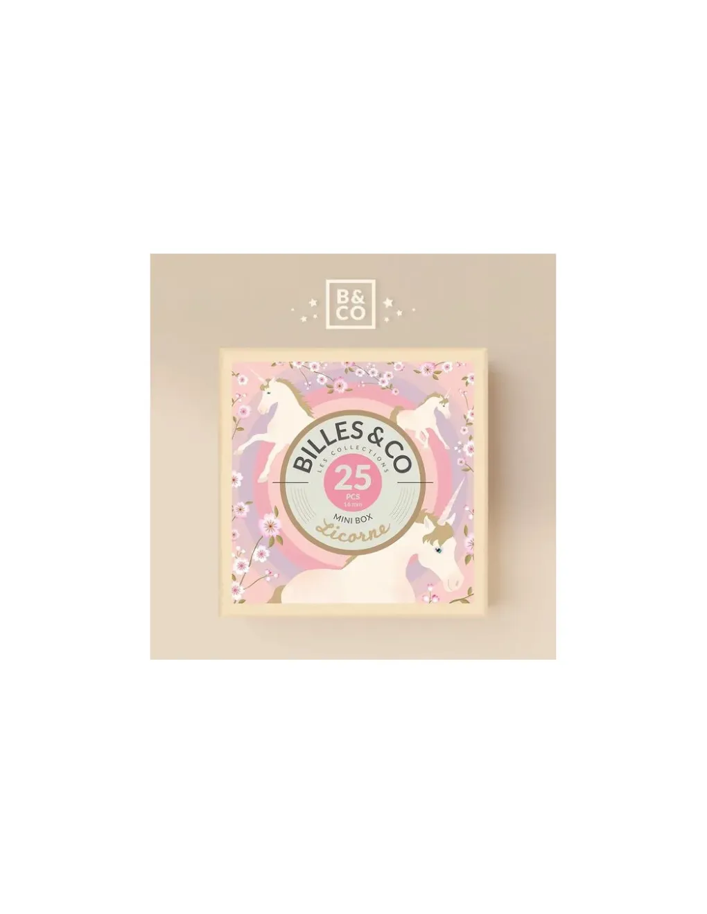Billes and Co Coffret de 25 billes Licorne - Billes & Co Outlet