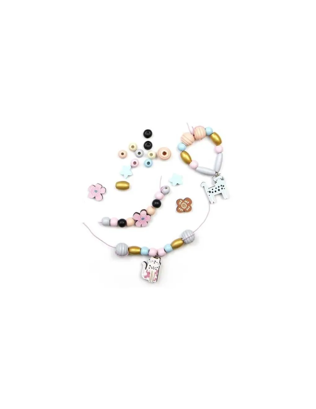 Sycomore Coffret de perles en bois Chat - Discount
