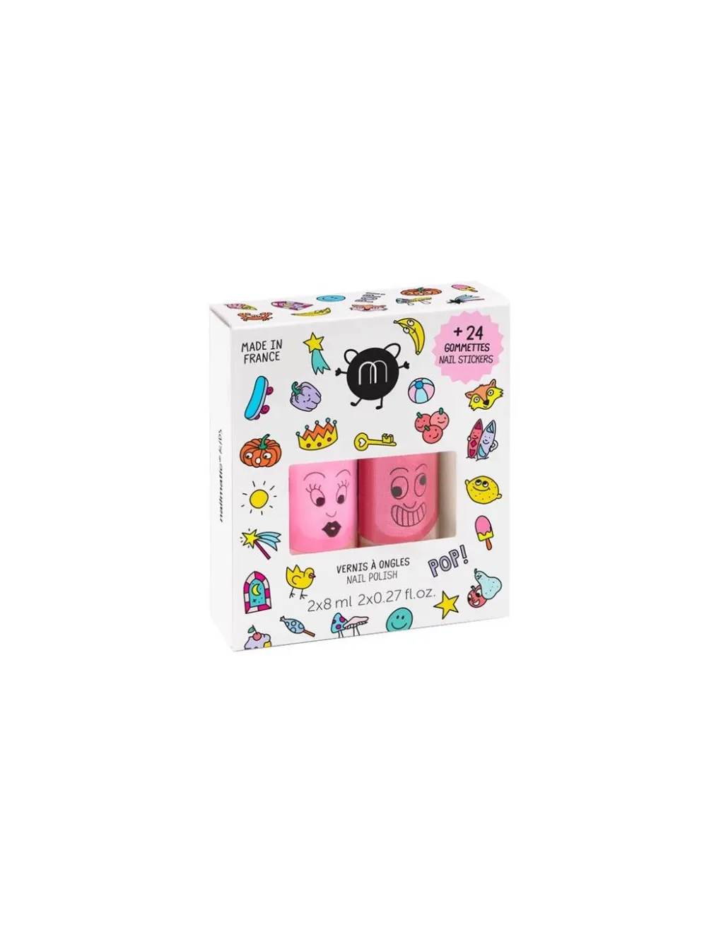 nailmatic KIDS Coffret duo vernis Pop et Nail stickers - Nailmatic Clearance