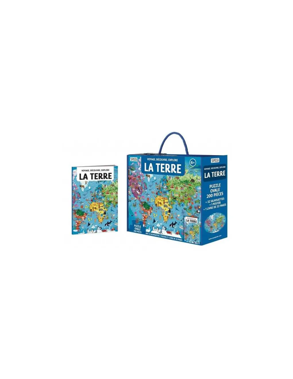 Sassi junior Coffret livre et puzzle La Terre - Sassi Clearance