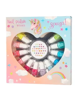 Souza Coffret vernis à ongles et autocollants arc en ciel - Sale