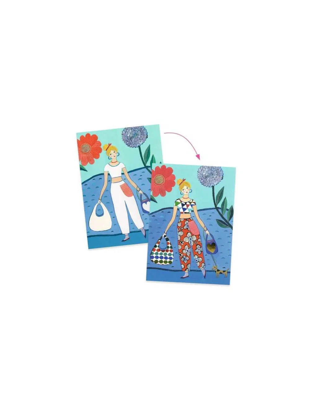 Djeco Collages motifs Tendance Wax - Hot