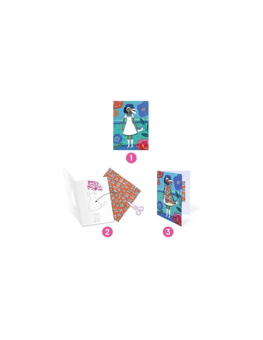 Djeco Collages motifs Tendance Wax - Hot