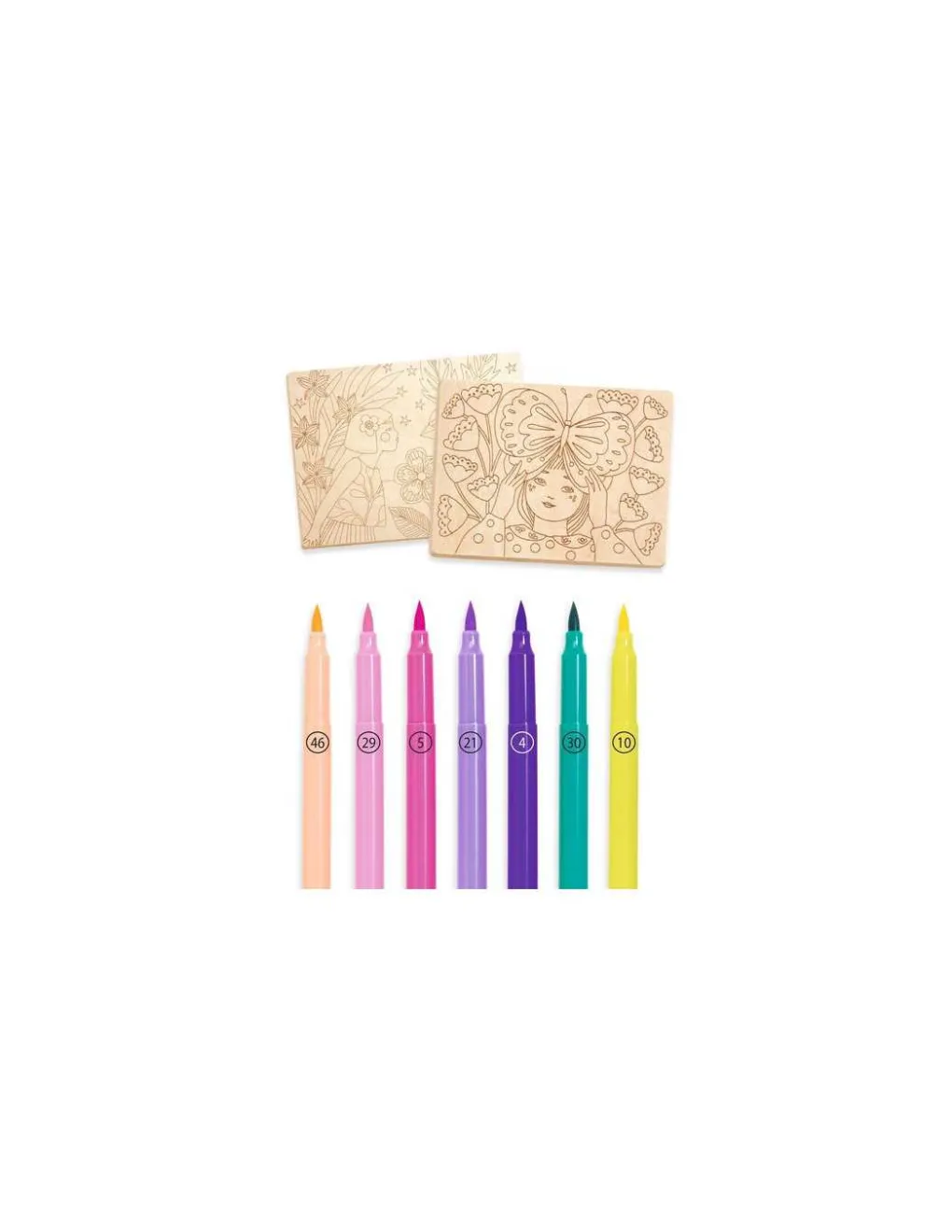 Djeco Coloriage sur bois Sweet girls - New