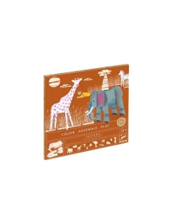 Djeco Colorie assemble et joue DIY Savane - Online