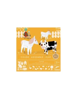 Djeco Colorie assemble et joue DIY Ferme - New