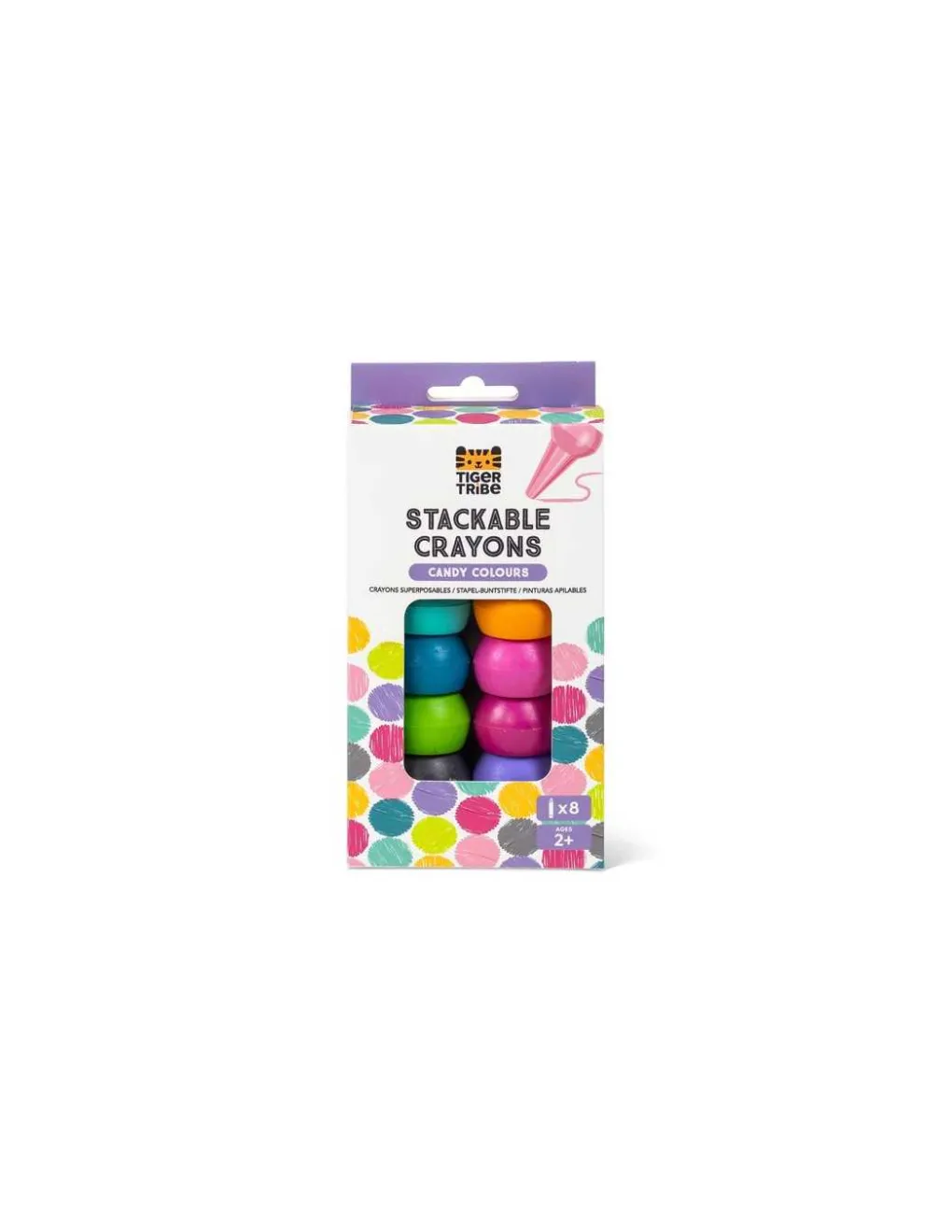 Tiger Tribe Crayons empilables couleurs acidulées - Discount