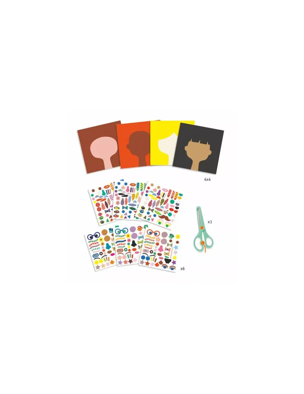 Djeco Créer avec des stickers coiffeur - Sale