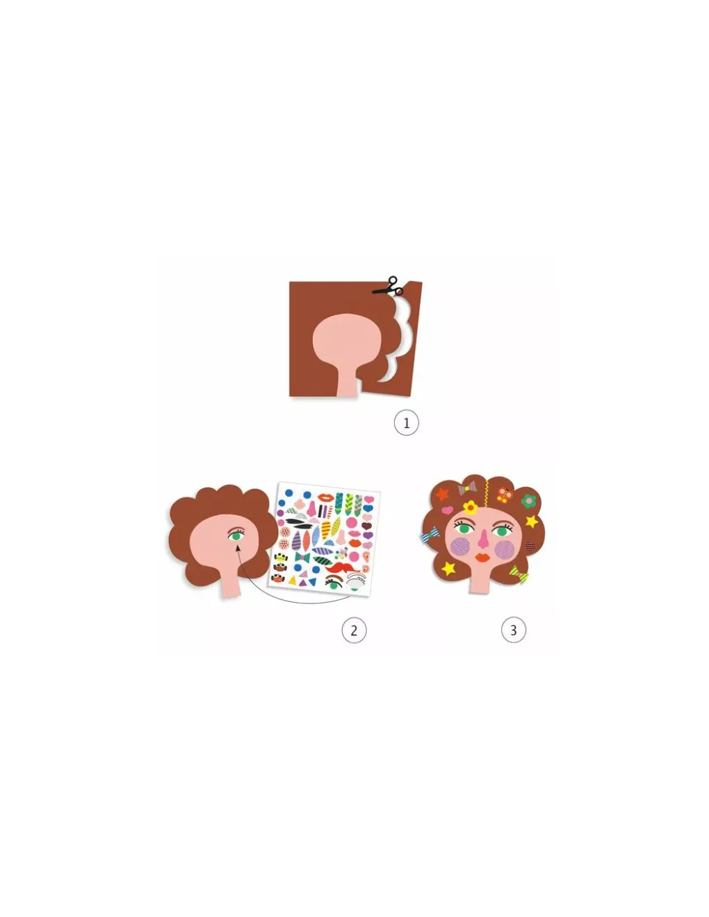 Djeco Créer avec des stickers coiffeur - Sale