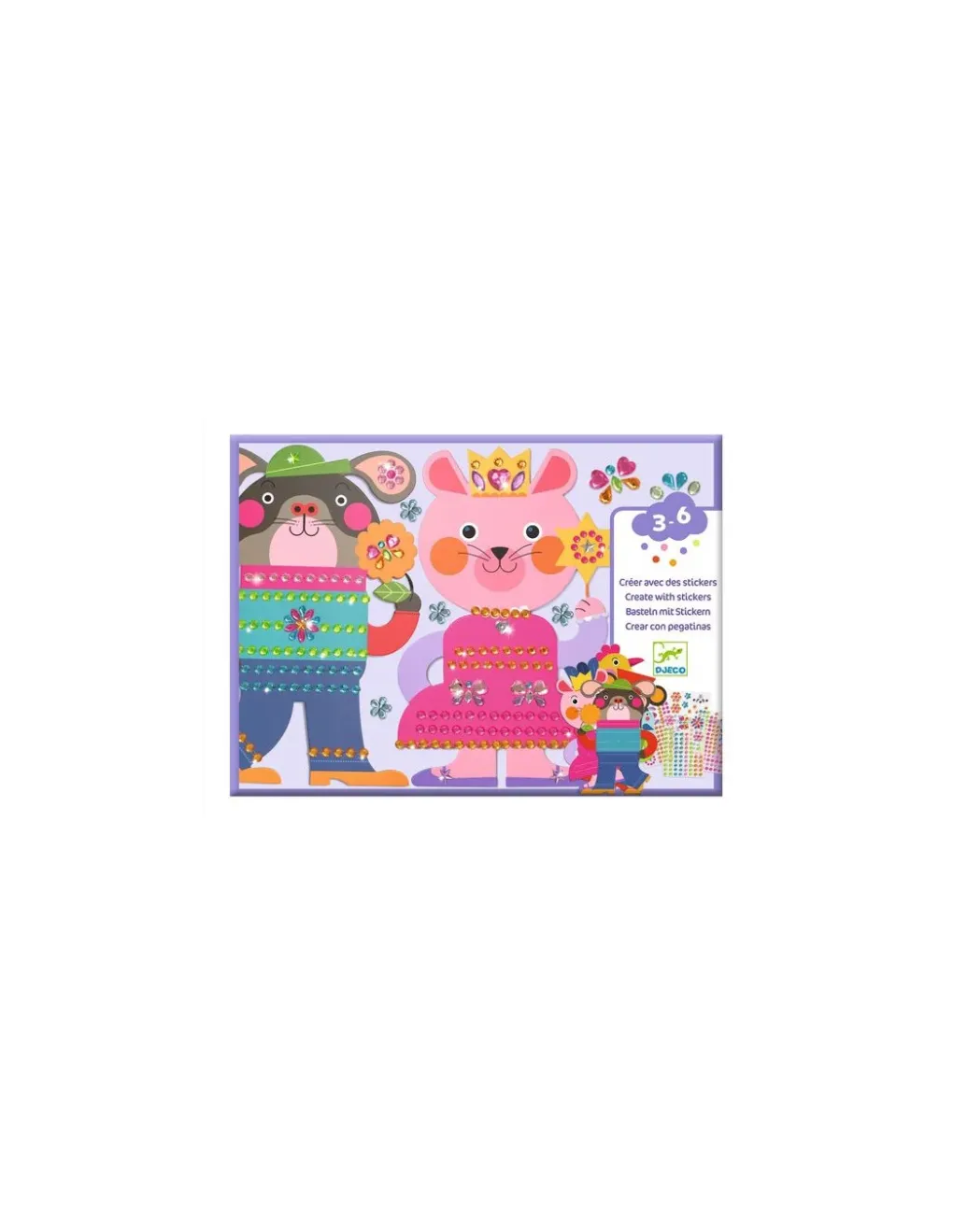 Djeco Créer avec des stickers Eclatants - Outlet