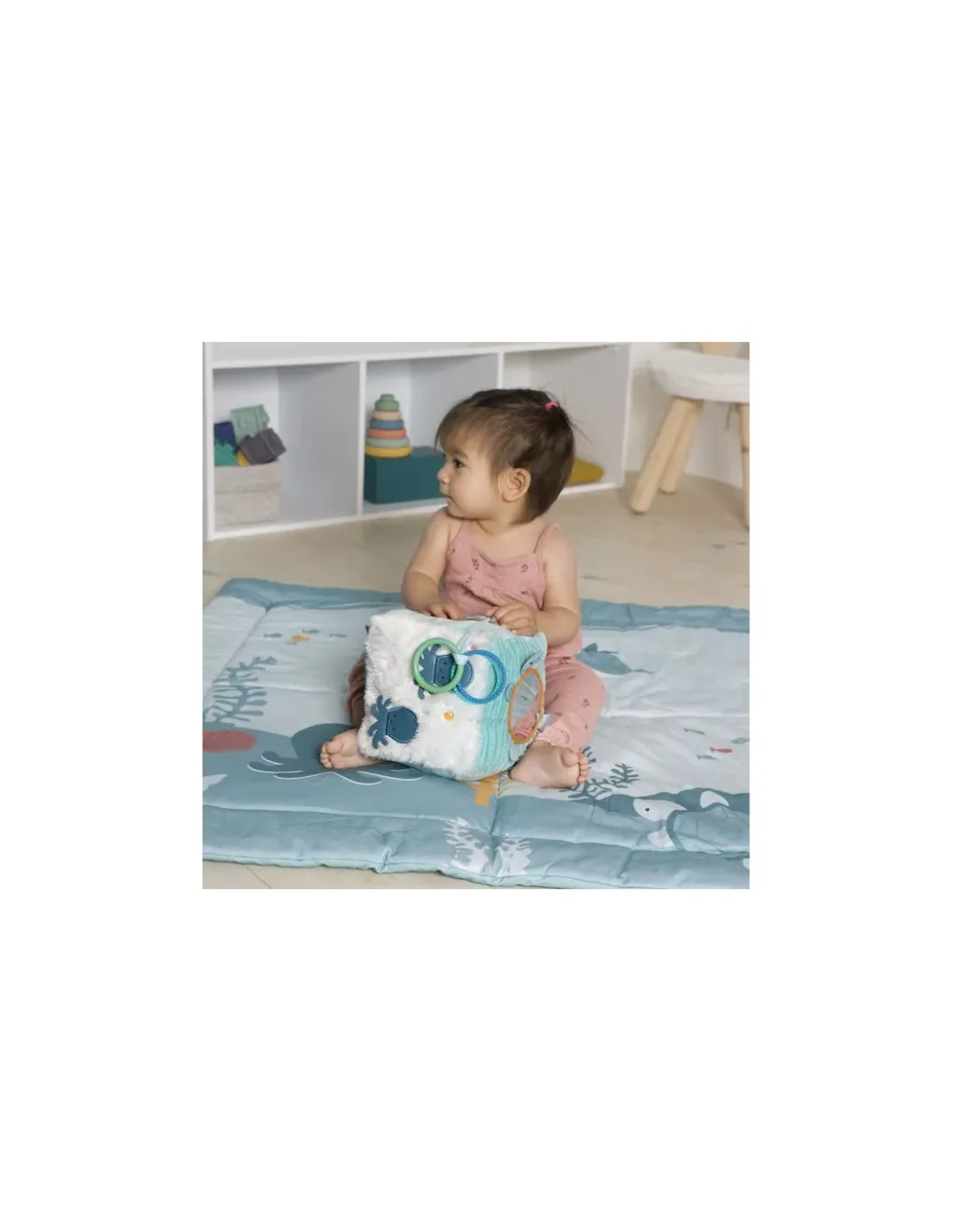 Little Big Friends Cube d'activités en tissu Océan - Sale