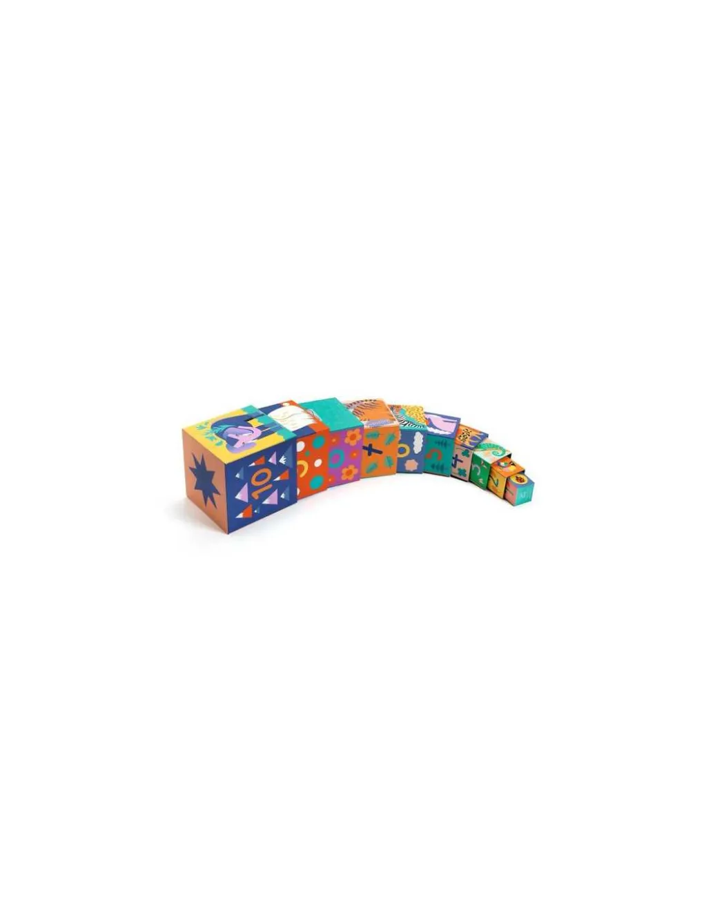 Djeco Cubes à empiler Animaux sauvages - Clearance