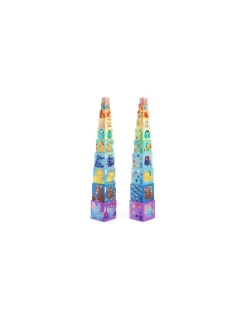 Djeco Cubes à empiler arc en ciel - Clearance