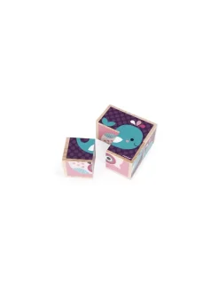 Janod Cubes en bois bébés animaux - Hot
