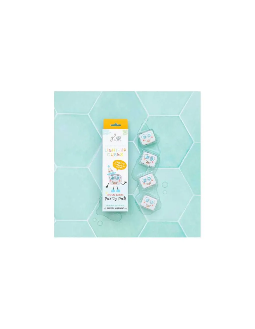 Glo Pals Cubes lumineux blancs Party Pal - New