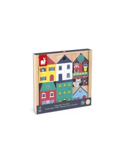 Janod Cubes Ville Cross Roads - Discount