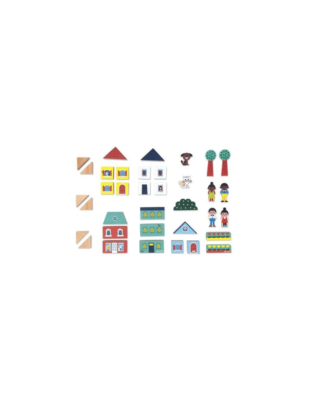 Janod Cubes Ville Cross Roads - Discount